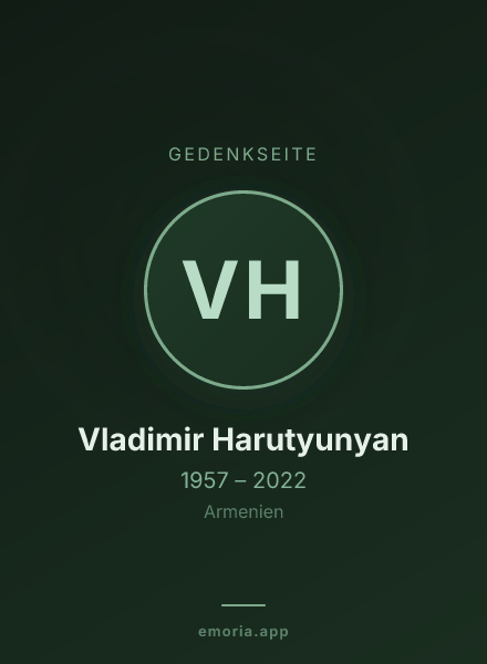 Gedenkportrait von Vladimir Harutyunyan