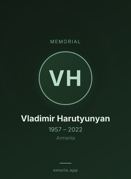 Memorial portrait of Vladimir Harutyunyan