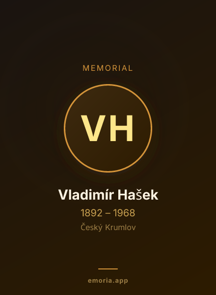 Memorial portrait of Vladimír Hašek