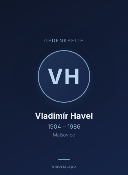 Gedenkportrait von Vladimír Havel