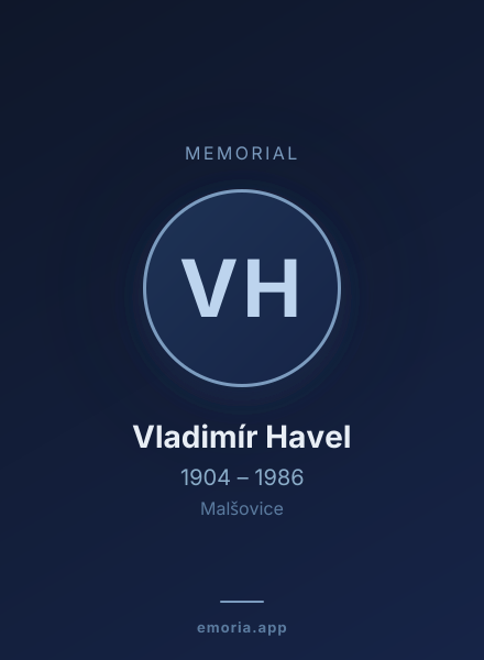 Memorial portrait of Vladimír Havel