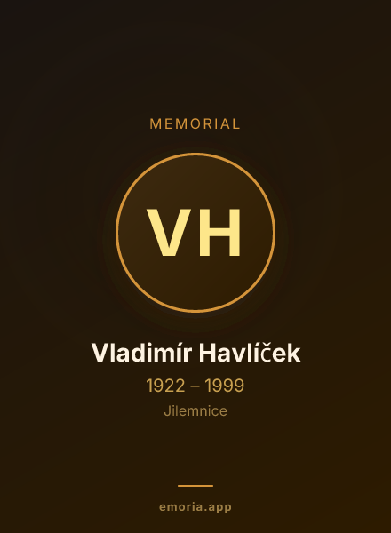 Memorial portrait of Vladimír Havlíček