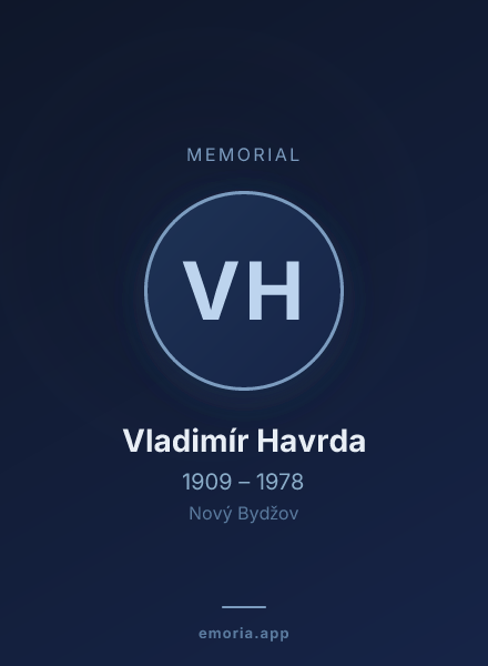 Memorial portrait of Vladimír Havrda