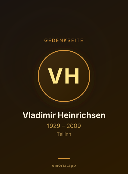 Gedenkportrait von Vladimir Heinrichsen