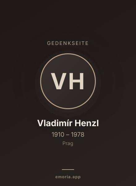 Gedenkportrait von Vladimír Henzl