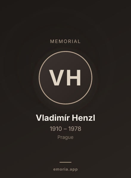 Memorial portrait of Vladimír Henzl