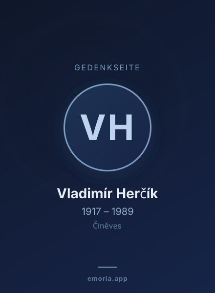 Gedenkportrait von Vladimír Herčík