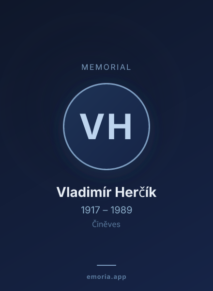Memorial portrait of Vladimír Herčík