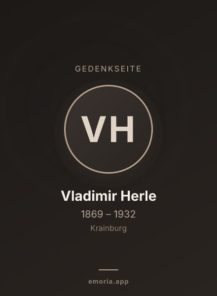 Gedenkportrait von Vladimir Herle