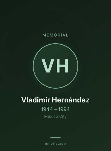 Memorial portrait of Vladimir Hernández