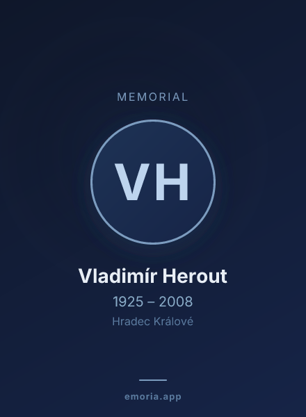 Memorial portrait of Vladimír Herout