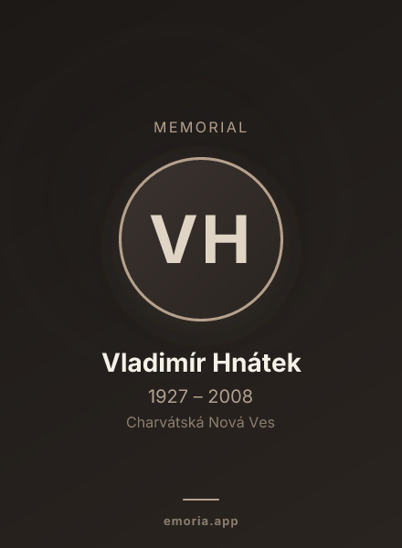Memorial portrait of Vladimír Hnátek