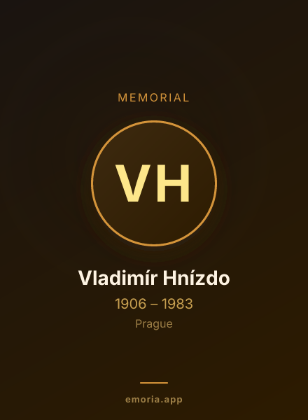 Memorial portrait of Vladimír Hnízdo