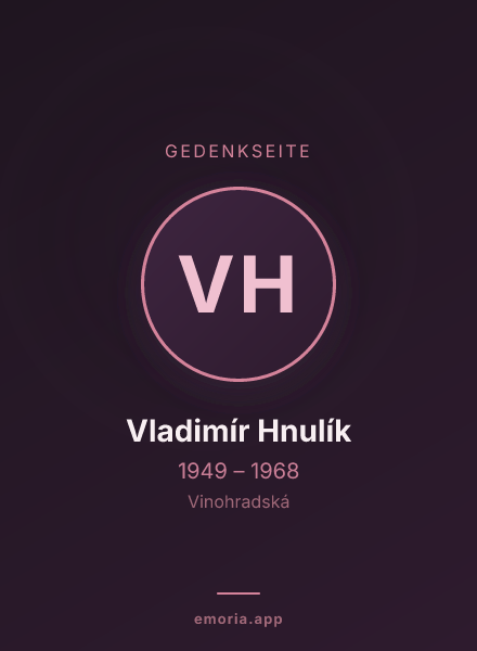 Gedenkportrait von Vladimír Hnulík