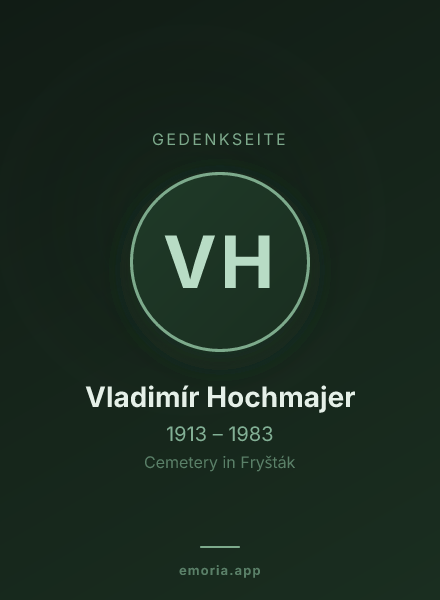 Gedenkportrait von Vladimír Hochmajer