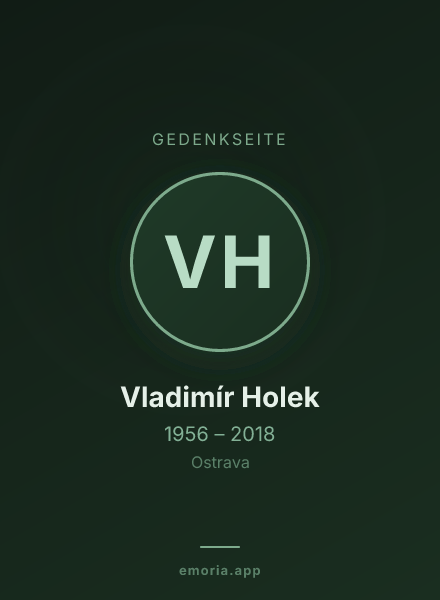 Gedenkportrait von Vladimír Holek