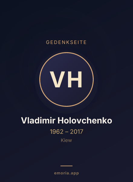Gedenkportrait von Vladimir Holovchenko