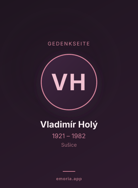 Gedenkportrait von Vladimír Holý