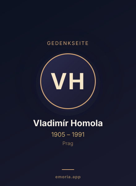 Gedenkportrait von Vladimír Homola
