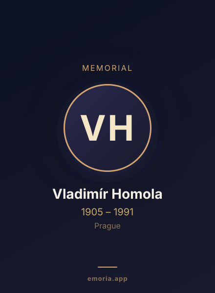 Memorial portrait of Vladimír Homola