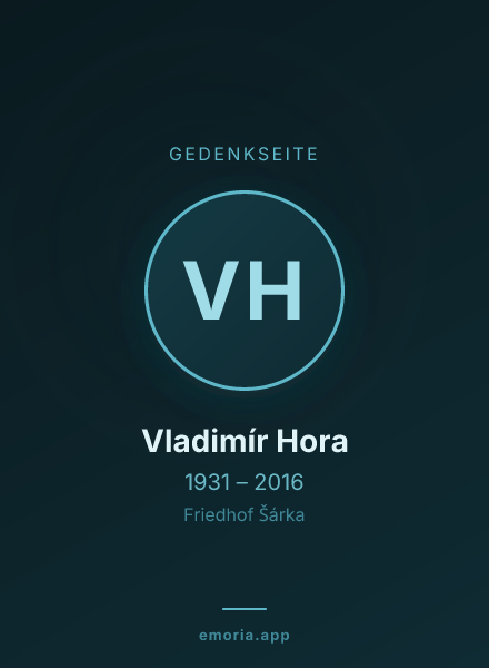 Gedenkportrait von Vladimír Hora