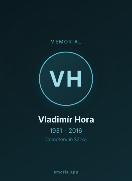 Memorial portrait of Vladimír Hora