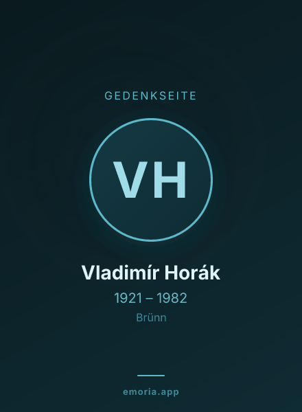 Gedenkportrait von Vladimír Horák