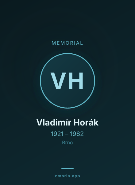 Memorial portrait of Vladimír Horák