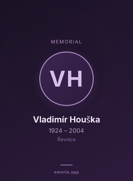 Memorial portrait of Vladimír Houška