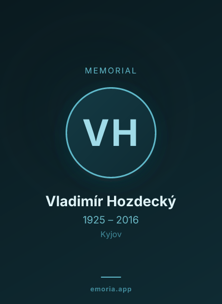 Memorial portrait of Vladimír Hozdecký