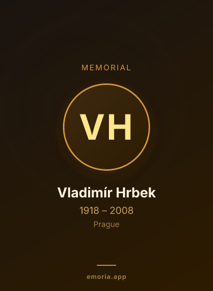 Memorial portrait of Vladimír Hrbek