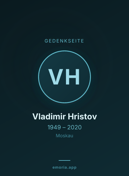 Gedenkportrait von Vladimir Hristov