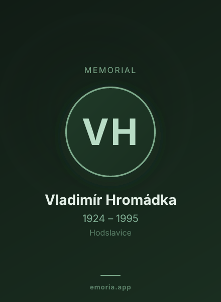 Memorial portrait of Vladimír Hromádka