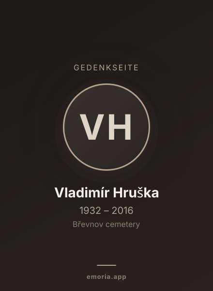 Gedenkportrait von Vladimír Hruška