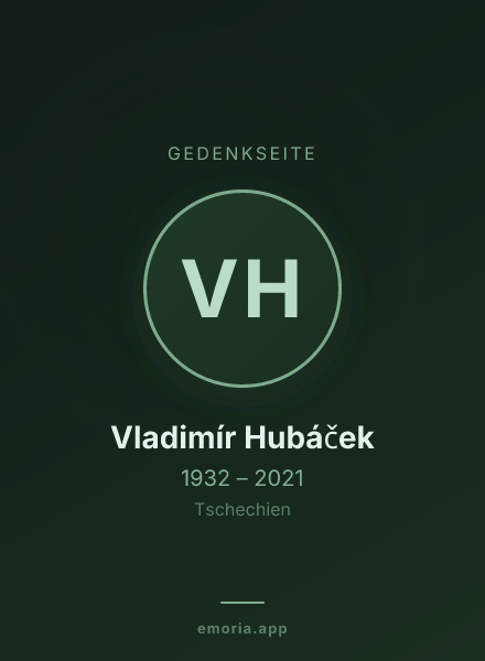 Gedenkportrait von Vladimír Hubáček