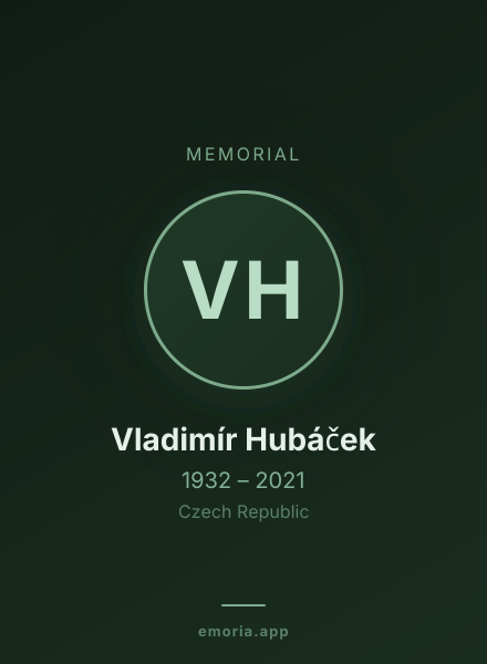 Memorial portrait of Vladimír Hubáček