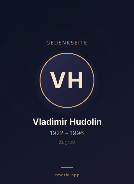 Gedenkportrait von Vladimir Hudolin