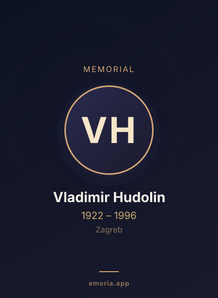 Memorial portrait of Vladimir Hudolin