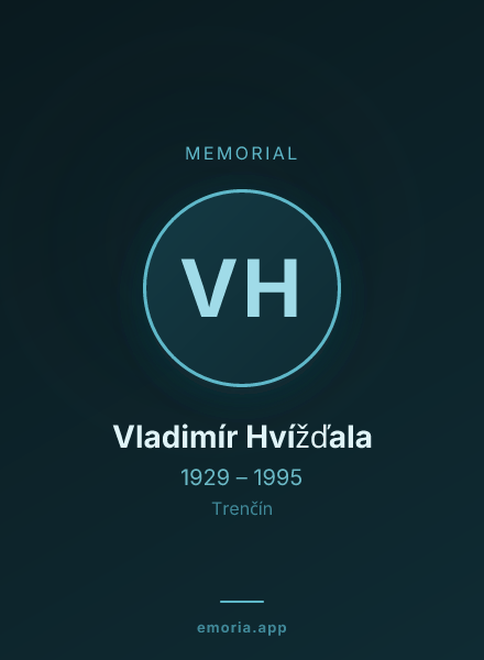 Memorial portrait of Vladimír Hvížďala