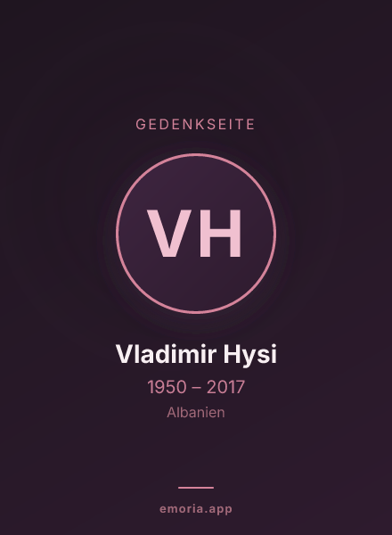 Gedenkportrait von Vladimir Hysi