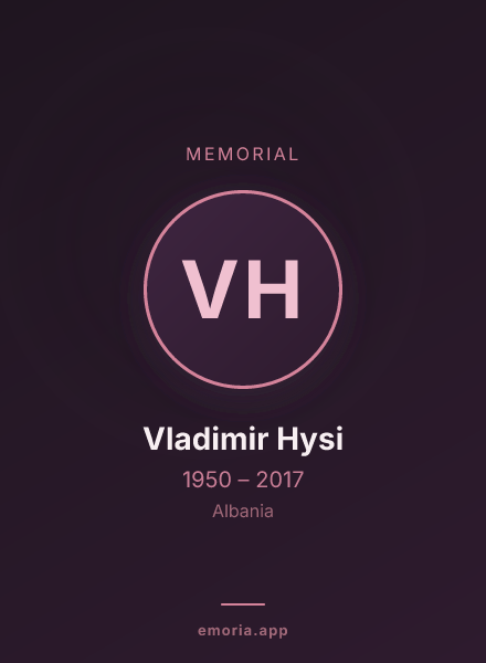 Memorial portrait of Vladimir Hysi