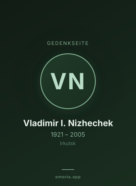 Gedenkportrait von Vladimir I. Nizhechek