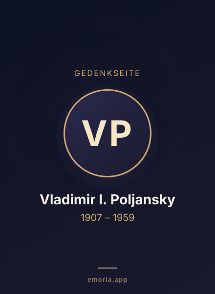 Gedenkportrait von Vladimir I. Poljansky