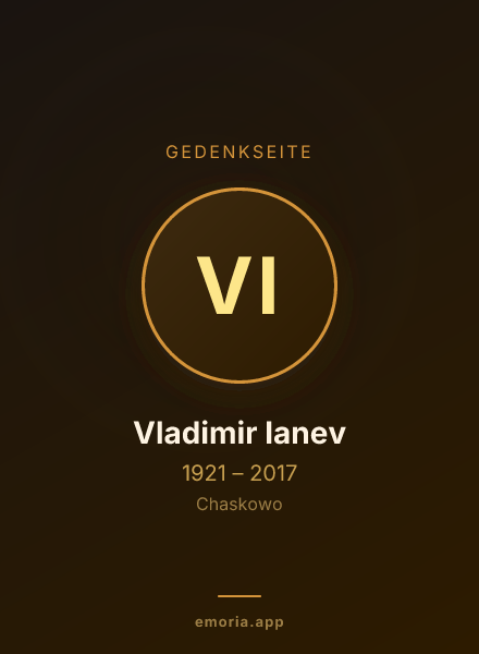 Gedenkportrait von Vladimir Ianev