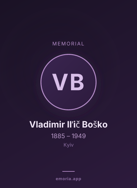 Memorial portrait of Vladimir Ilʹič Boško