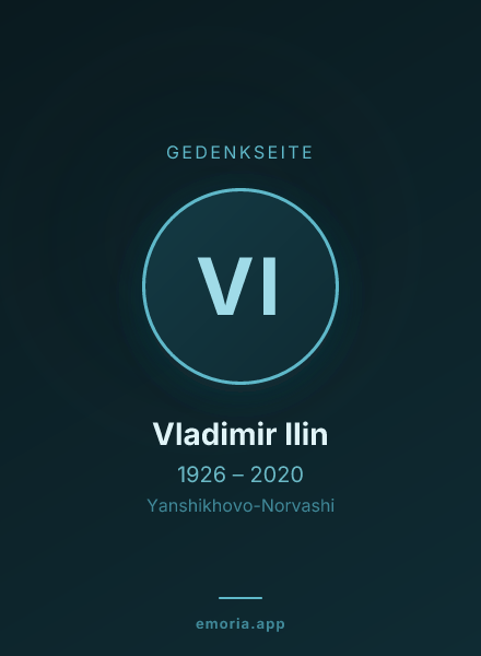 Gedenkportrait von Vladimir Ilin