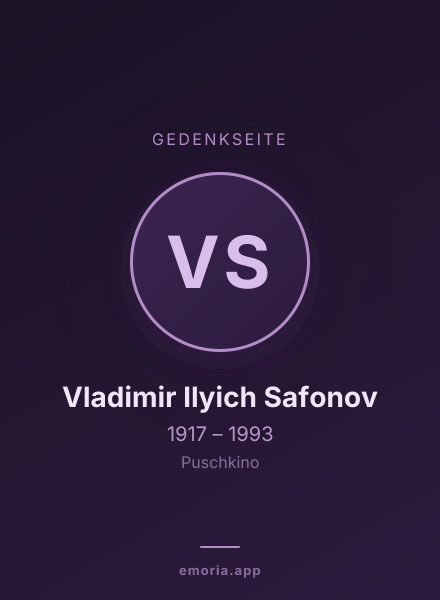 Gedenkportrait von Vladimir Ilyich Safonov