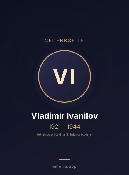 Gedenkportrait von Vladimir Ivanilov