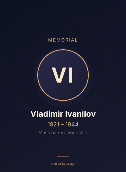 Memorial portrait of Vladimir Ivanilov