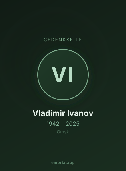 Gedenkportrait von Vladimir Ivanov